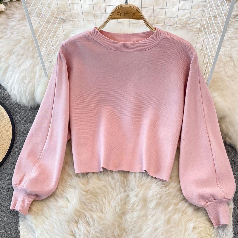 Модный короткий свободный свитер с круглым вырезом, осенне-зимний комплект из двух частей, женский эластичный облегающий комплект нижнего платья в длинных платьях