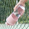 fexmoy Protein Shaker Bottle, Blender Bottle for Gym/Workout, Disassembleable and Cleanable, BPA-Free, with Shake Ball, 700ml (Pink)