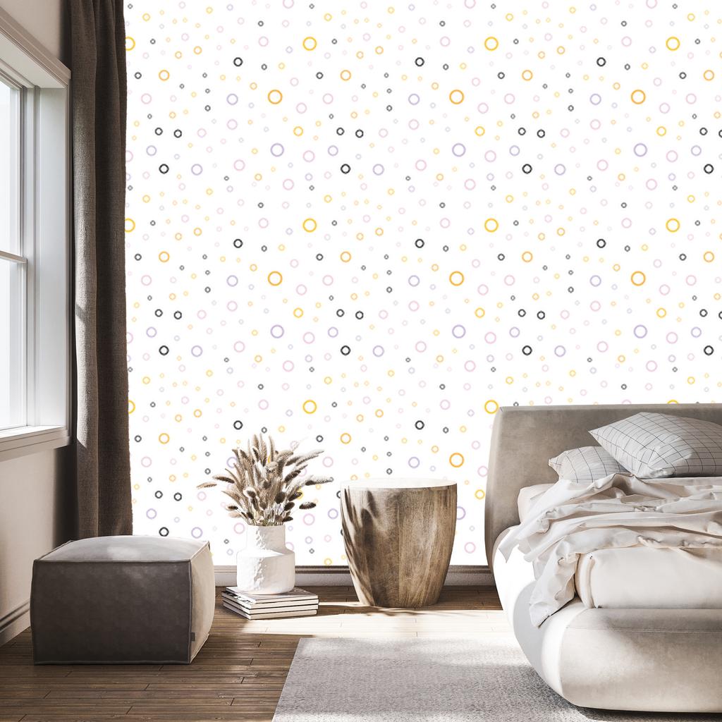 Delicate Circles Wallpaper for Living Room and Bedroom 50x1000