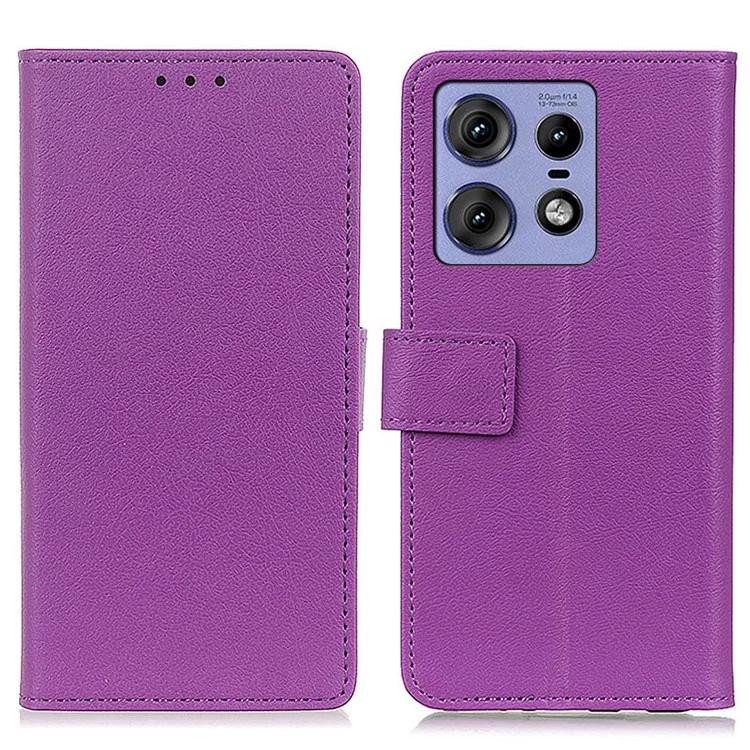 Для Motorola Edge 50 Pro 5G чехол противоударный защитный чехол для телефона подставка для просмотра кожаный чехол-кошелек для телефона - черный