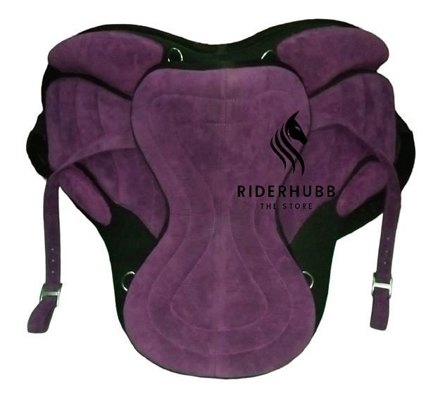 Безленчиковое синтетическое седло Freemax для верховой езды, размер от 12 до 18 дюймов, черный, фиолетовый