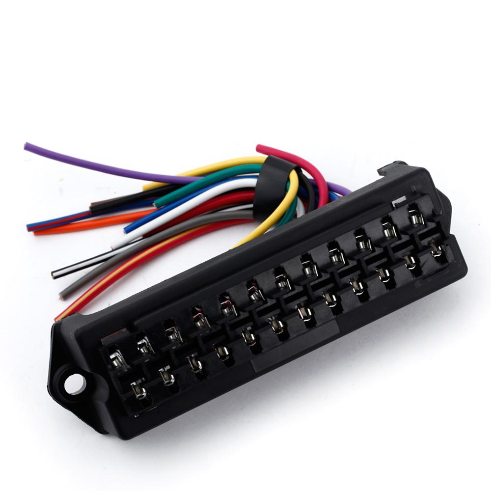 12-позиционная Блок-распределитель предохранителей для автомобильного прицепа DC32V, держатель с лезвиями ATC ATO, 2 входа 12 выходов, Провод
