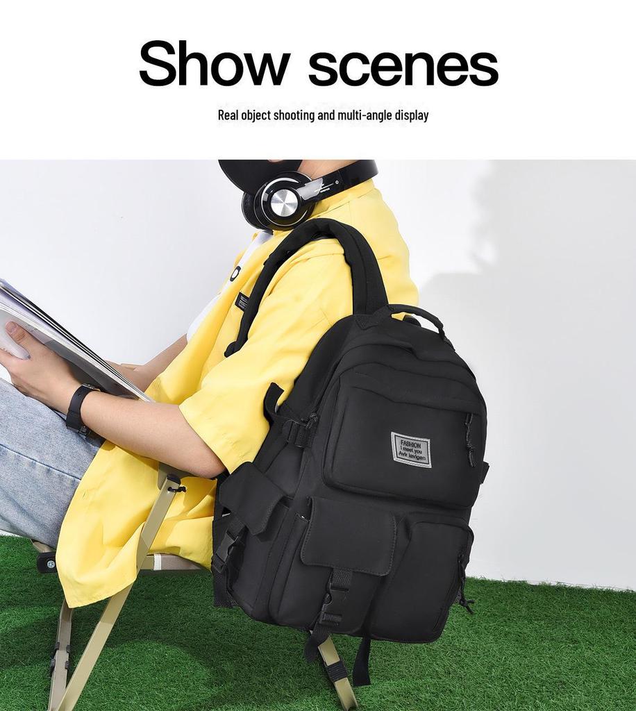 Школьный рюкзак для девочек в корейском стиле: Простой, модный, вместительный рюкзак для учеников младших и старших классов средней школы.