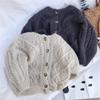 Мальчики и девочки Весна и осень свитера Детские вязаные кардиганы свитера Одежда в корейском стиле Twist Shape Одежда для девочек
