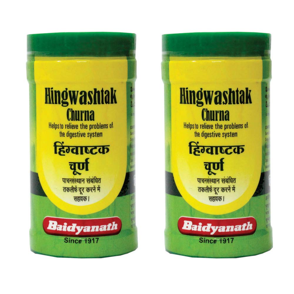 Baidyanath Asli Ayurved Hingwashtak Churna 60 Gm X Pack Of 2 Natural Digestive Support Powder