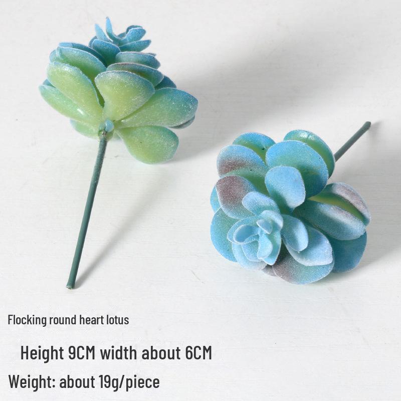 Mini Flocking Artificial Succulent Bonsai for DIY Wall Decor