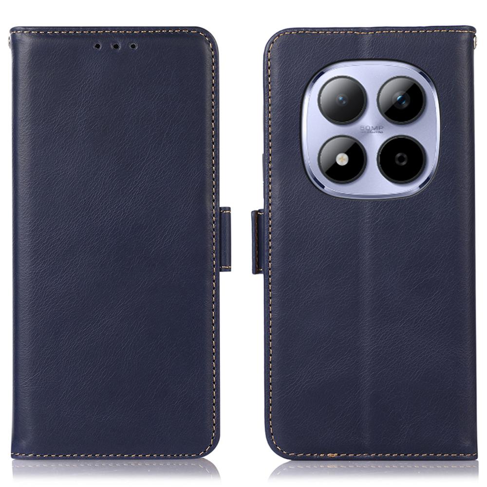 Для Xiaomi Redmi Note 15 Pro 4G (Глобальный) Чехол-кошелек из натуральной коровьей кожи с защитой от RFID, чехол для телефона