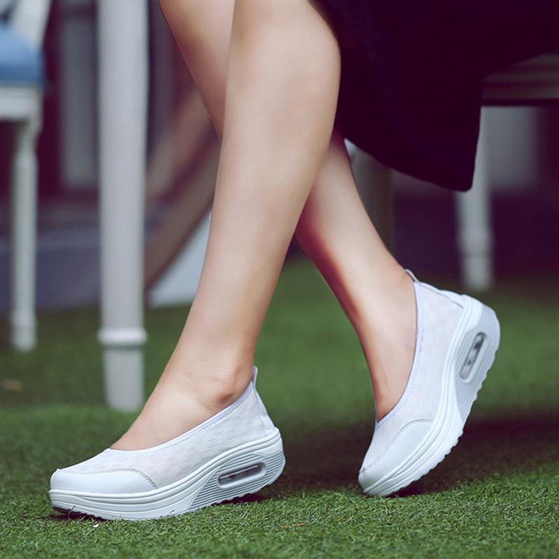 Платформа Shake Shoes Женская повседневная обувь с дышащей сеткой Женская летняя обувь Модные женские кроссовки