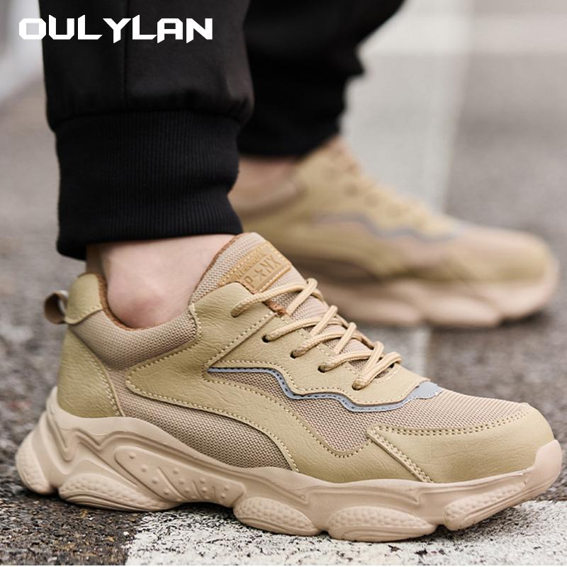 Oulylan New Anti-Smash Anti-Puncture Men Safety Shoes Comfortable Breathable Ultra Light Soft Sole Work Protective Shoes