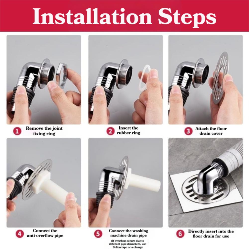 Three-Way Drain Connector Adapter 2-In-1 Universal Drain Adapter Home Laundry Use