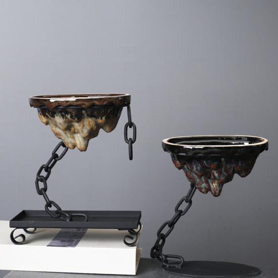 Пейзажный бассейн, современный рокарий, многоразовый бамбуковый шар из сочного мха, домашний орнамент