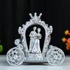 Silver Finish Couple Showpiece with Cart | Love Statue for Engagement, Wedding, Valentine's Day, Anniversary, Birthday Gifts | Elegant Home Decor