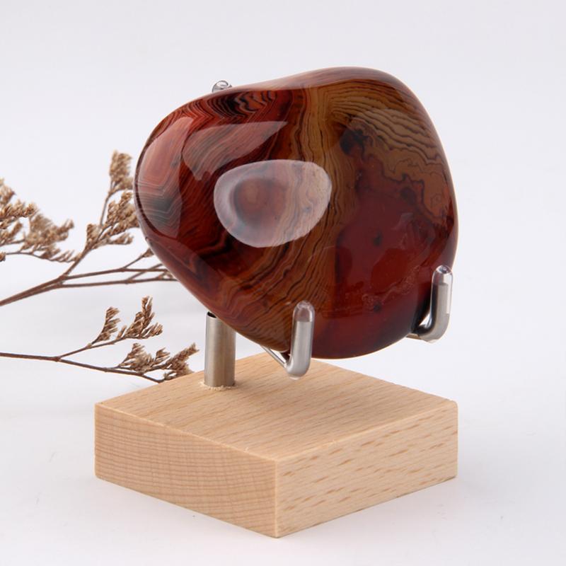 Металлическая подставка для минералов, держатель, стойка, деревянная основа для кристаллов, минералов, руд, агатов, камней для дома, офиса, выставочного зала