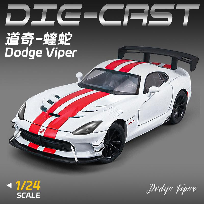 1:24 Модель Viper Cobra Игрушечные Спортивные Машины Сплав Литье под Давлением Звук Свет Двери Открываются Оттяни Назад Изысканный Интерьер Коллекция Суперкары