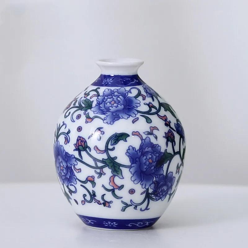 DXUIALOI китайская антикварная мини-аппликация маленькая ваза керамические изделия гостиная настольная гидропонная ваза украшение дома
