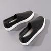 New Soft Leather Low-cut Breathable White All-black Lazy Shoes Women's PU Flat-bottomed Casual Shoes