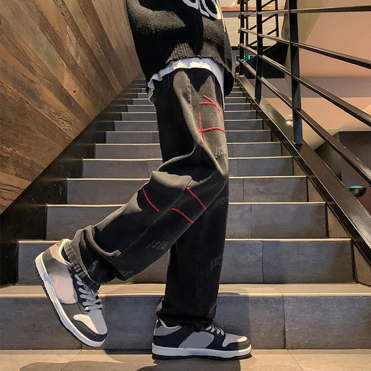 Jeans Men's Loose Sraight Loose Wide Leg Casual Trousers