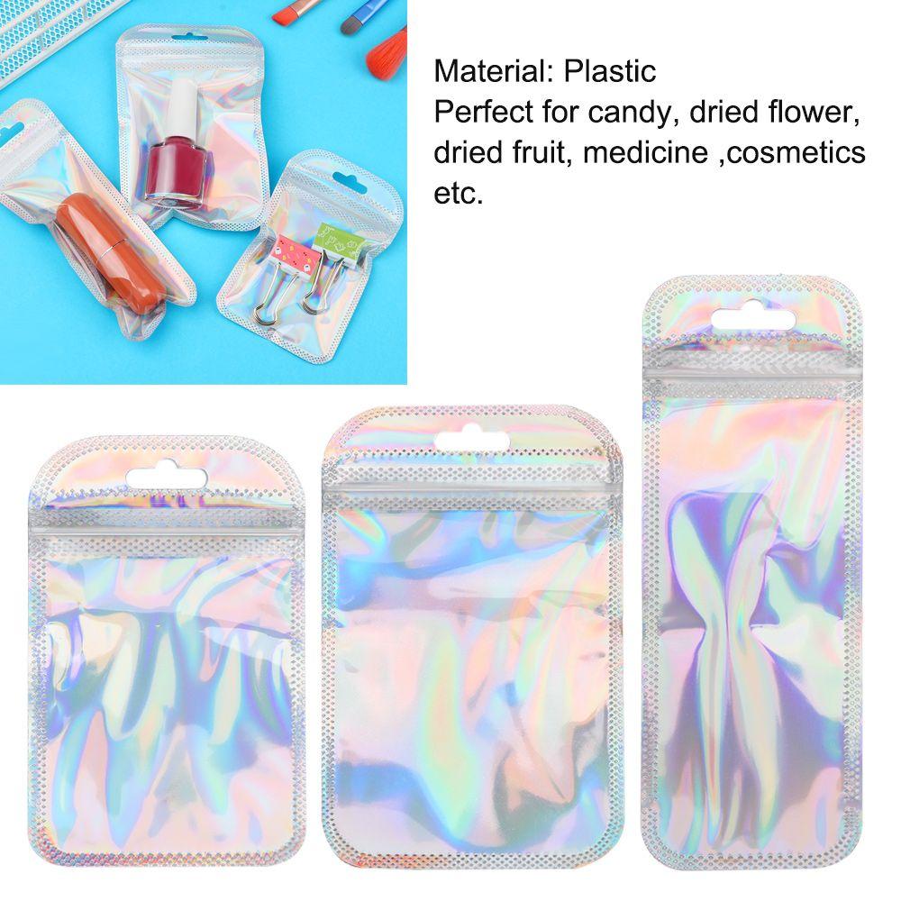 Высококачественные перерабатываемые радужные пакеты из ОПП с застежкой-молнией, самоклеящиеся пакеты для упаковки