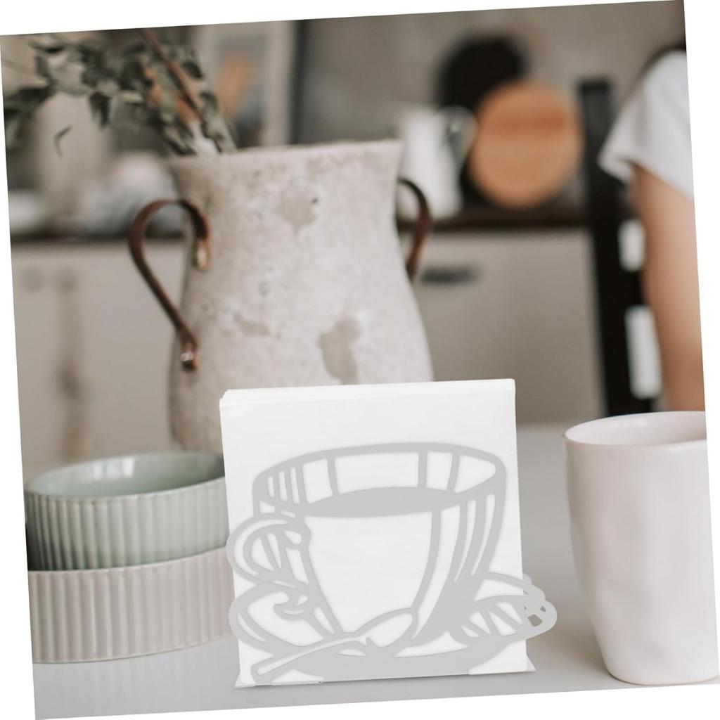 Подставка для бумажных салфеток для кухонных столов и столешниц | Черная оцинкованная подставка для салфеток | Декор для кофейни и ресторана