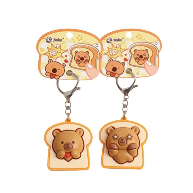 Hot Sale 1Pcs Cartoon Steamed Stuffed Bun Pinch Toy Decompressing Sensory Props Stress Relief Pass The Time Clicker Toys Pendant