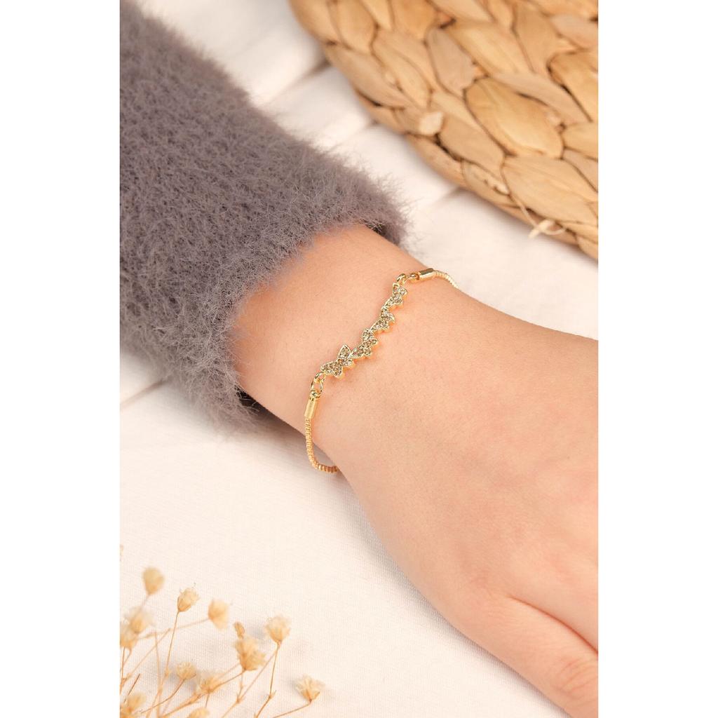 Женский позолоченный однотонный браслет