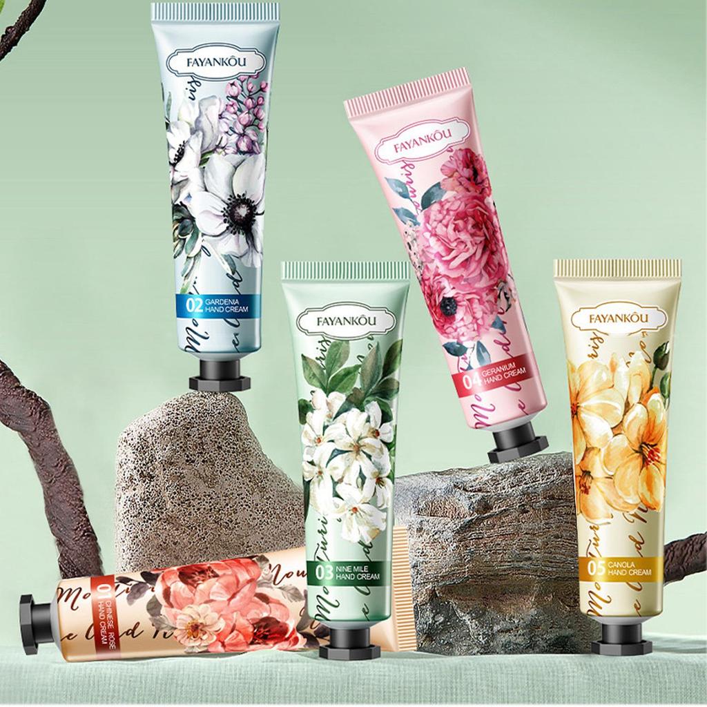 5 упаковок крема для рук Flower Essence серии увлажняющий и увлажняющий осенне-зимний крем для рук против сухости и трещин