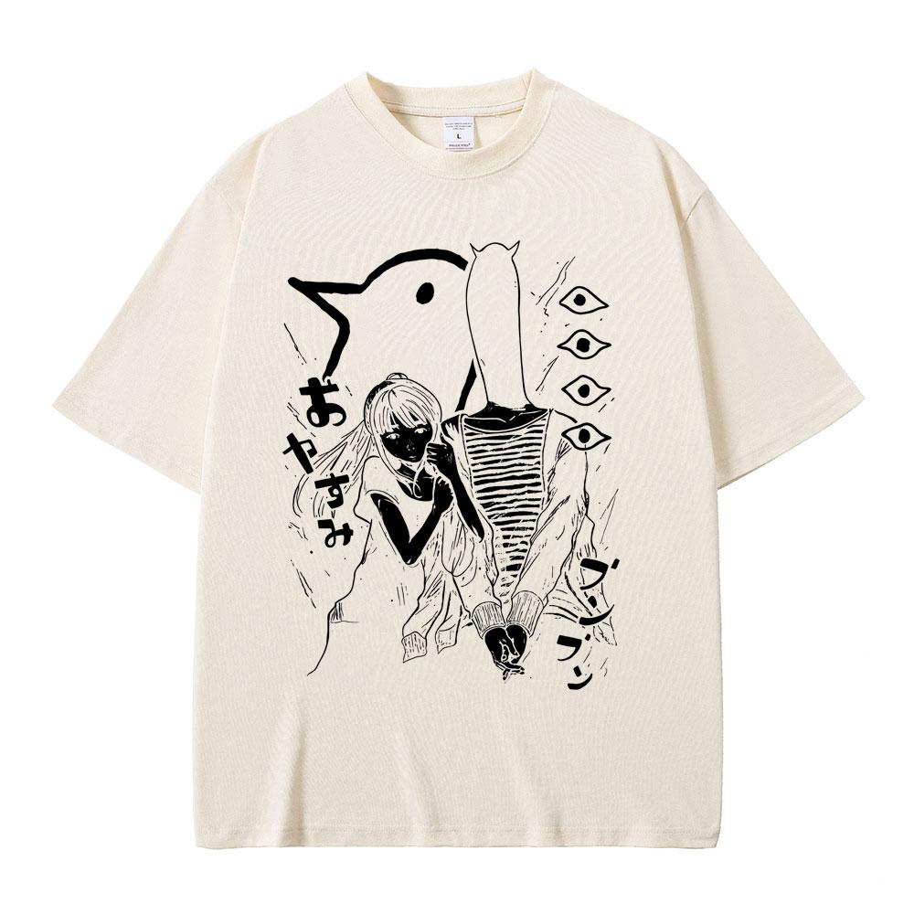 Anime Oyasumi Goodnight Punpun Graphic Tshirt Unisex Women Clothing Casual Cotton Vintage T Shirts Unisexs Unisexga Oversized Tshirts