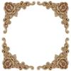 Furniture Parts Wooden Figurines Crafts Corner Appliques Frame Wood Carved Woodcarving Decorative