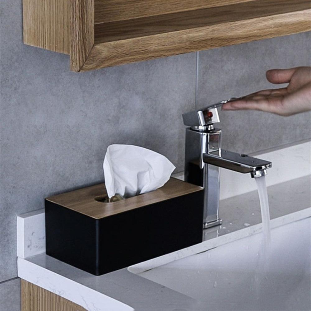 Wood Cover Tissue Box Creative Multi-Functional Table Storage Box Hotel Toilet Paper Organizer Box