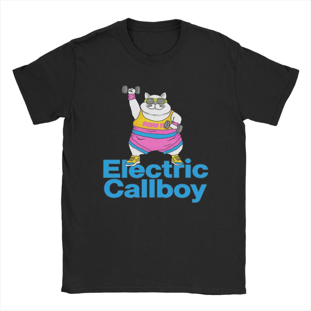 Мужские футболки Electric Callboy Band Pump It Смешная футболка с коротким рукавом с круглым вырезом Хлопок Идея для подарка Топы