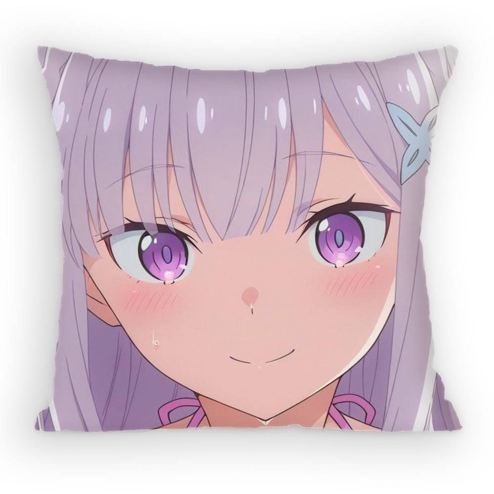 Re zero infinity Эмилия Милая Аниме Девушка Наволочка Диван Гостиная Спальня Изголовье Спинка Подушка Квадратная Подушка Время Сна