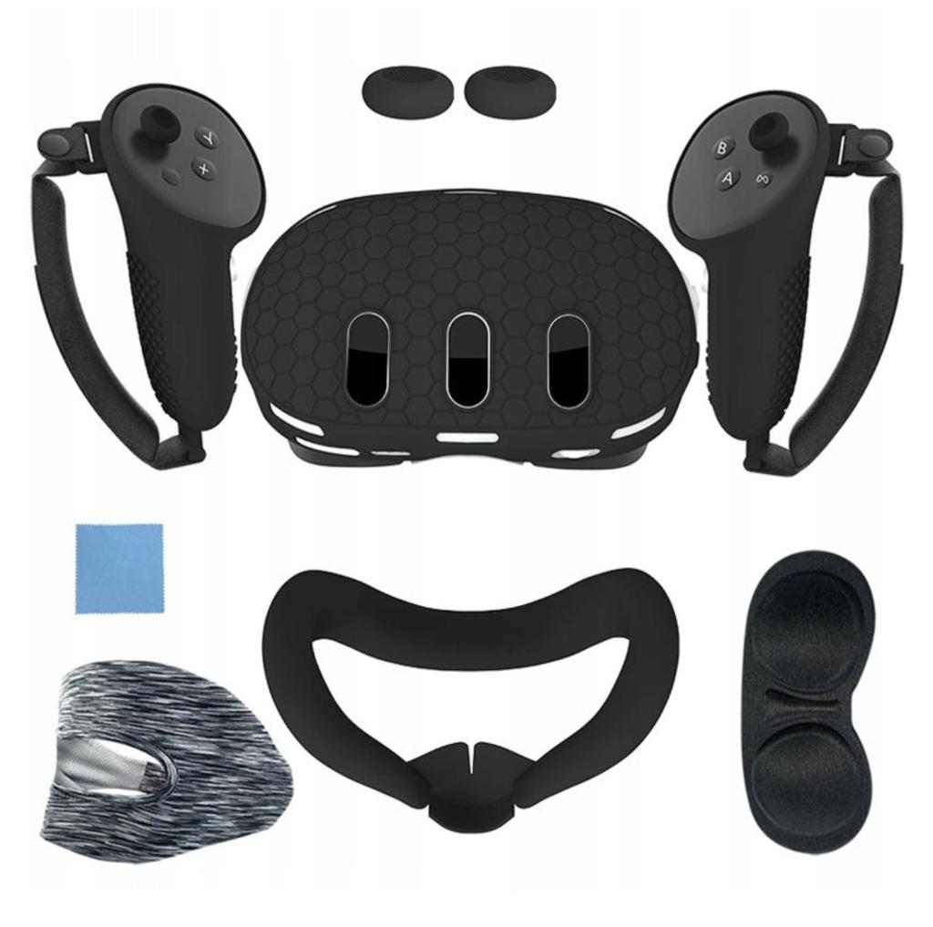 7-in-1 set of silicone case protection for oculus meta quest 3 VR goggles full cover