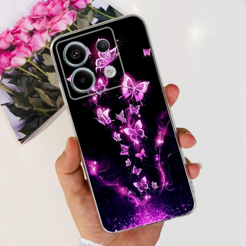 For Xiaomi Poco X6 5G Case PocoX6 Pro New Fashion Painted Cover Clear Silicone Phone Case For Xiaomi Poco X6 Pro X6Pro 5G Bumper