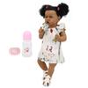 23-дюймовый набор для кукол Reborn Baby, ручная работа, черные волосы, кожа, девочка, кукла, модные детские игрушки, подарок, карие глаза