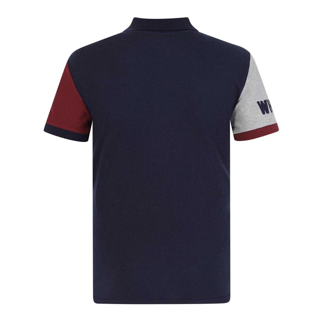 West Ham United FC Mens Contrast Sleeves Polo Shirt