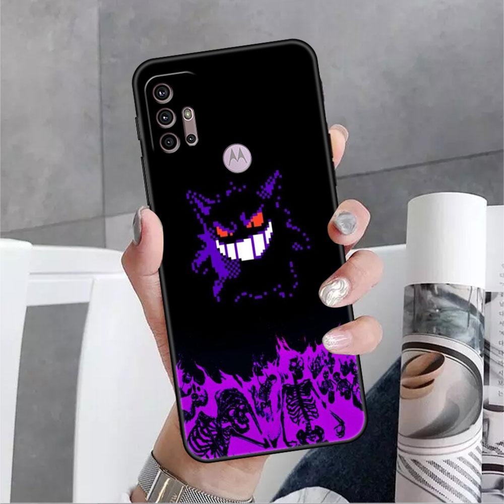 Чехол аниме Pokemon Japan для Motorola G30 G60 G22 G9 Play G82 G52 G8 G9 G50 One Fusion Edge 20, черный мягкий силиконовый чехол для телефона
