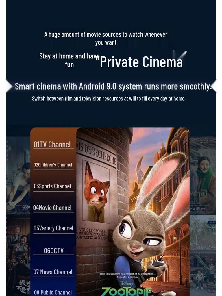 Портативный беспроводной проектор 2025 Ultra-Clear 4K с автофокусом и совместимостью с Android, оптимизированный для проецирования на белую стену.