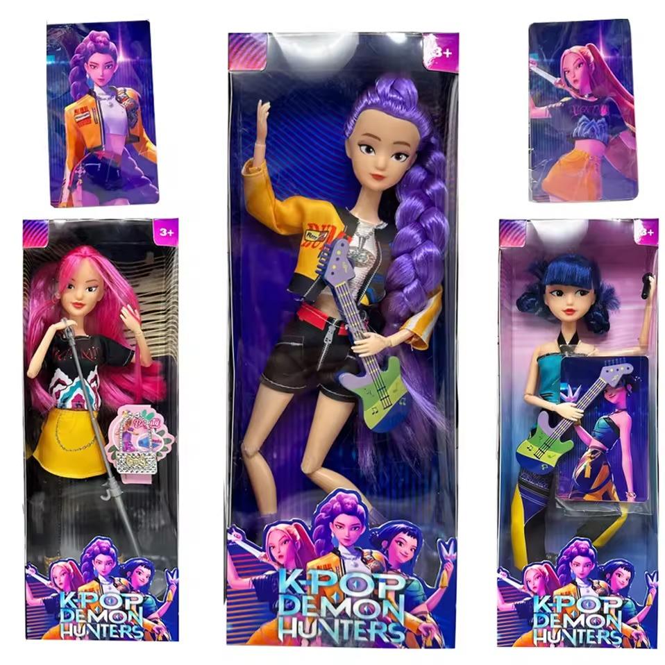 НОВЫЕ Кукольные Игрушки Kpop Охотники на Демонов Фигурка Действия Игрушка Руми Мира Зои Красивая Принцесса Куклы для Малышей Пластиковая Игрушка Сделай Сам, разработанная для Девочек