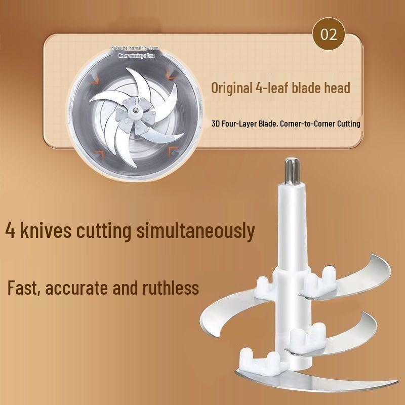 Немецкая электрическая мясорубка и измельчитель овощей - Многофункциональный блендер из нержавеющей стали для чили и приготовления пищи