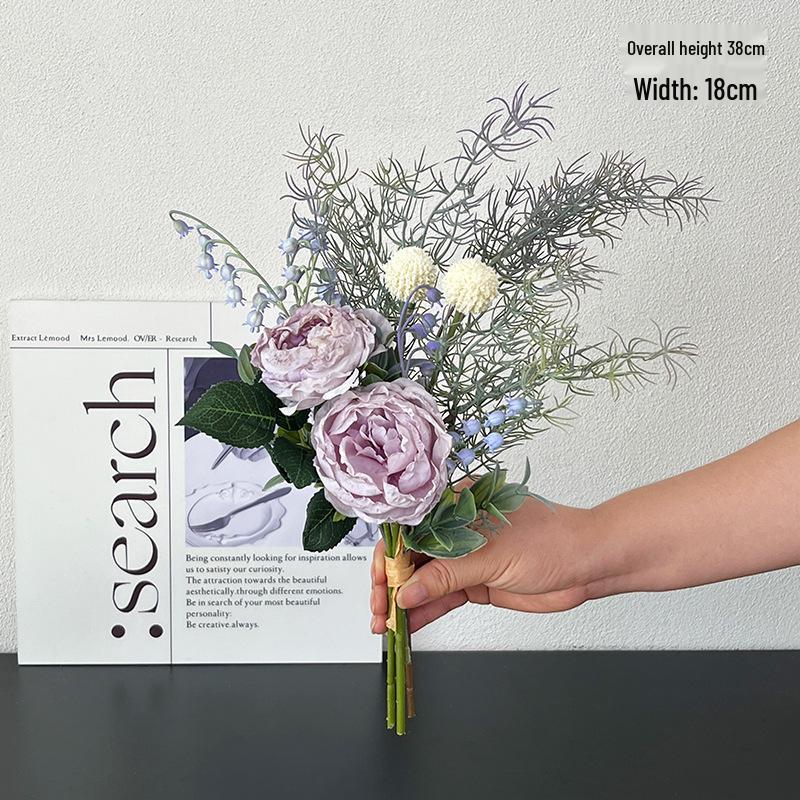 Premium Hand-Tied Autumn Silk Flower Bouquet for Living Room and Dining Decor, Photography Props