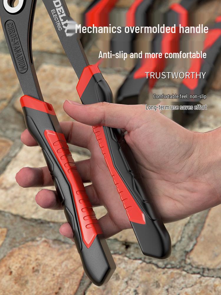 Электрические многофункциональные пассатижи Delixi с большим зевом для водяных насосов и пассатижи-«орлиный клюв» для шлангов