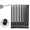 11 шт. Набор бит Torx T6 T7 T8 T9 T10 T15 T20 T25 T27 T30 T40 с 1/4-дюймовым шестигранным хвостовиком, 75 мм/100 мм, магнитные, защищенные от взлома, звездообразные шестигранные биты