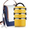 Коробка Bento для взрослых/подростков, Ланч-бокс Bento Box из нержавеющей стали с сумкой/посудой, герметичные термостойкие штабелируемые контейнеры для обеда большой емкости для
