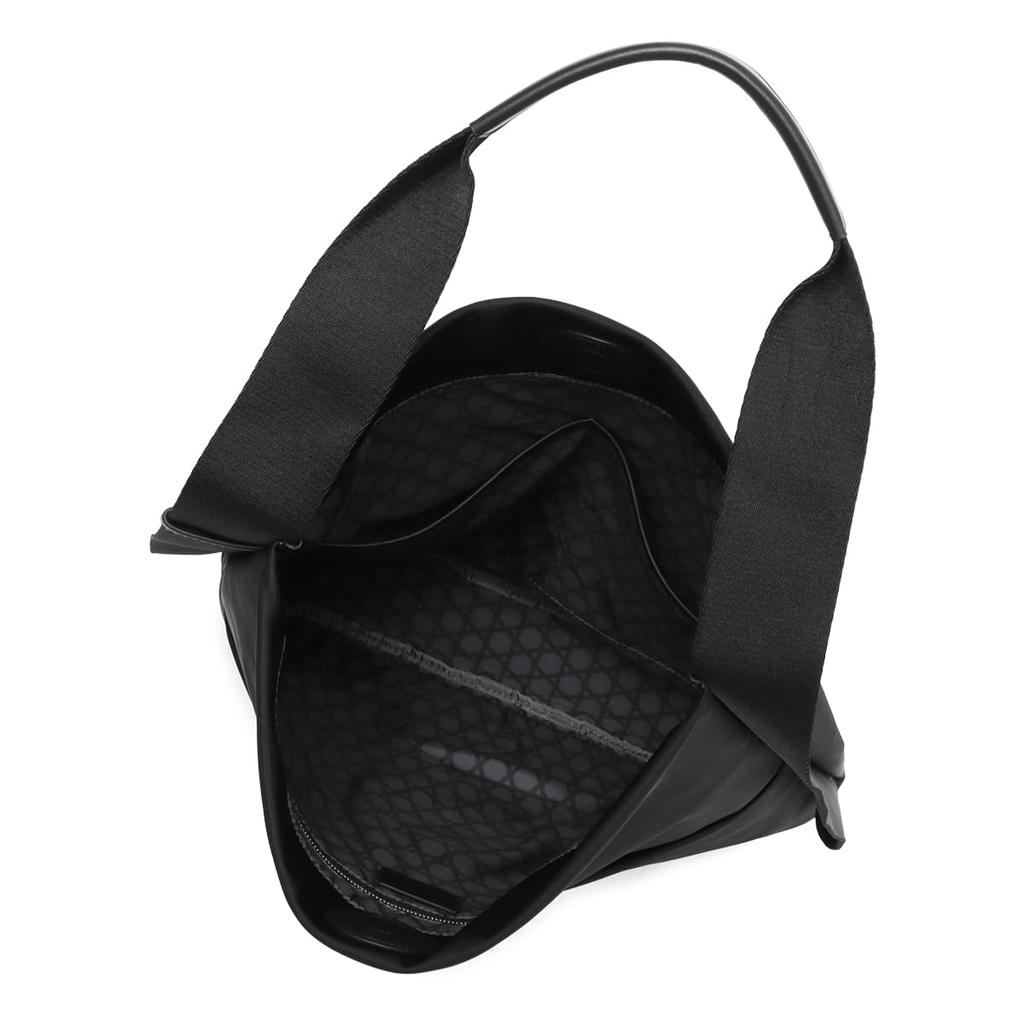 Lacuo Minimal Nylon Gray One-Shoulder Bag, (Q)