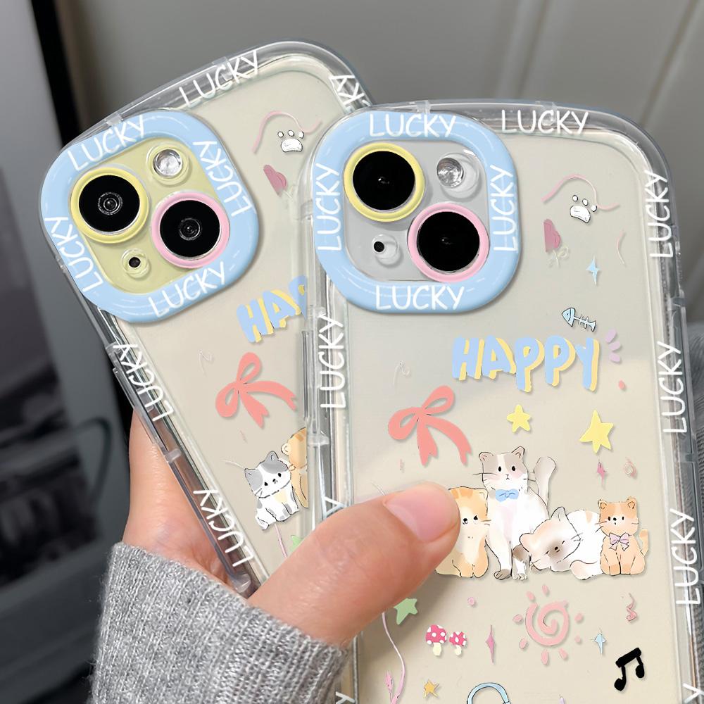 Mobile Phone Cases for iPhone 11 13 XR 15 Pro Max 12 14 Pro Max Case iPhone 16 7 Plus 8 Plus XS Max Cartoon Pattern Anti-drop Protection Shockproof