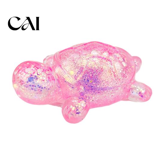 Stress Relief Squeeze Ball Glitter Cartoon Animal Sensory Fidget Toy for Adults Kids Cute Pig Duck Stimulation Turtle Easter Basket Stuffer