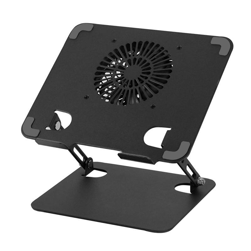 Вращающаяся на 360° металлическая подставка для ноутбука с охлаждающим вентилятором