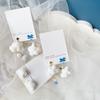 Unique Party Korea Star Bow Women Drop Earrings Fashion Jewelry Plush Cloud Earrings Clip Earrings