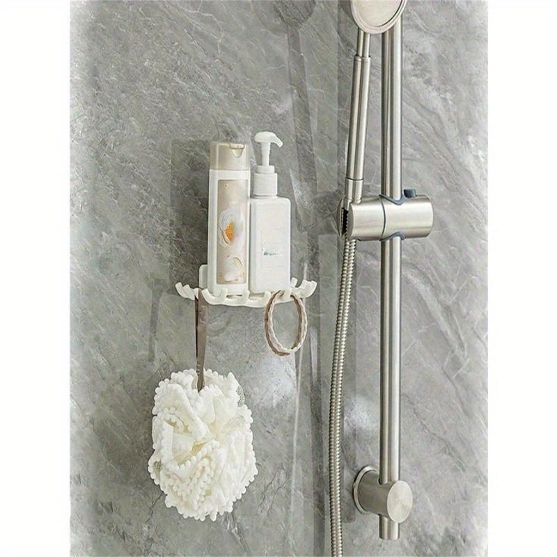 1 шт. Настенная мыльница-полка, Настенная дренажная полка для хранения, Бытовая, Без перфорации, Для ванной комнаты, Высококачественное туалетное мыло, Крючок для мыла