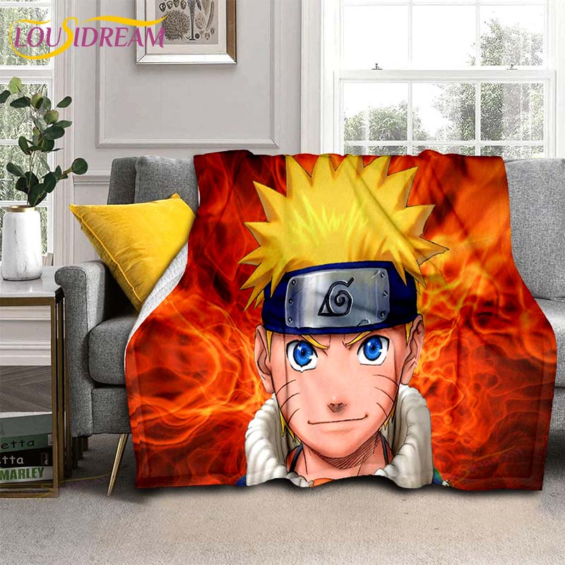 Одеяло с рисунком аниме «Наруто», пододеяльник для дивана, дорожное постельное белье, фланелевое одеяло, покрывало